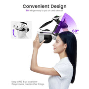 QQV Virtual Reality Gaming Headset Comfort Strap with Magnetic Battery 2-Pack, 20000mAh, Charging Station, Flip-Up Design for Meta Quest 3, Quest 3S, Quest 2, MQ5005