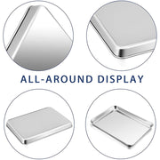 Vesteel Stainless Steel Baking Sheets, Set of 12, 18 x 13 Inch Rectangular Cookie Pans, Mirror Finished, Non-Stick, Dishwasher Safe