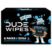 Dude Wipes LiL' DUDE Flushable Wet Wipes for Kids, Unscented, Extra Large, 252 Count, 6 Pack, 94799616