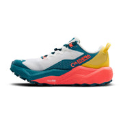 Brooks Womens Caldera 8 Ultra Trail Running Shoes, Nitrogen-Infused DNA LOFT v3 Cushioning, Bit of Blue Quince Flame, Size 7 Medium, 120429-142
