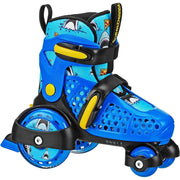 Roller Derby Beginner Roller Skates for Kids Pizza Shark, M