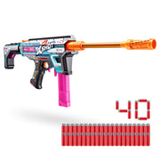 ZURU XSHOT Pro Motorized Piston Pump Dart Blaster with Automatic Electric Blaster Technology, 40 Air Pocket Half Darts, Adjustable Shoulder Rest, Outdoor Toy