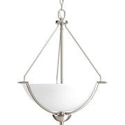 Progress Lighting P3912-09 Bravo Collection 3-Light Foyer Pendant, Brushed Nickel