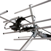 Five Star Yagi Outdoor TV Antenna, 200 Miles Range, High Gain 8dB VHF 12dB UHF, 40 ft Cable, 4-Way Splitter, J-Pole Mount, FSA-6828NKJ-WES