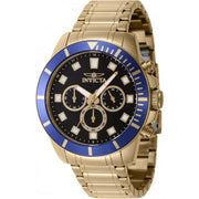 Invicta 46044 Pro Diver Men 45mm Stainless Steel Gold Black Dial VD54B Quartz