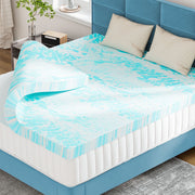 CONCETTA 3 inch Queen Size Memory Foam Mattress Topper with Cooling Gel, Pressure Relief for Back Pain, Comfort Bed Topper