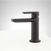 Signature Hardware 953646 Berwyn 1.2 GPM Single Hole Bathroom Faucet with Pop-Up Drain Assembly, Matte Black