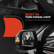 A-Premium Passenger Side Power Door Mirror, Heated Glass, Manual Folding, Turn Signal, Blind Spot Detection, Black, Compatible with Toyota Camry 2018-2024, TO1321368