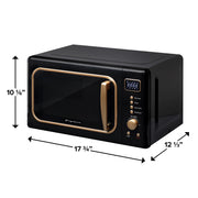 Frigidaire Compact Retro Countertop Microwave Oven, 0.7 Cu Ft, 700 Watts, Blue, Child Safety Lock, EMW788BLUARGENT