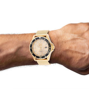 Invicta Pro Diver Men's Quartz Watch, 43mm Gold Stainless Steel Case, Gold Dial, Gold Mesh Band, Water Resistant 100m, 47177