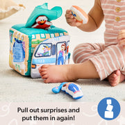Spin Master Ltd Ms. Rachel Sesame Street Surprise Learning Box with Plush Elmo and Ms. Rachel, Soft Fabric, Interactive Early Developmental Toy for Ages 3 Months+