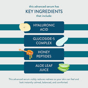 Lancer Soothe and Hyaluronic Acid Hydrate Face Serum, Redness-Reducing, Antioxidant Botanical Blend, 0.5 fl oz, T125
