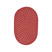 Better Trends Sunsplash Braided Reversible Indoor Outdoor Oval Accent Rug - RED ONE SIZE