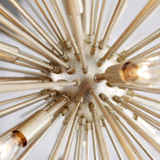 Quorum Electra Eight Light Pendant, Transitional Style, Aged Silver Leaf Finish, 23 in Height and Width, 600-8-60