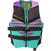 Body Glove Phantom Womens Life Jacket, Durable Yamamoto Neoprene, Beveled Soft PVC Foam, Aqua/Purple, Medium