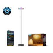 Govee H60B0A11 Uplighter Floor Lamp for Living Room, RGBIC Ripple Projector, Floor Lamp for Bedroom Works with Matter - Black