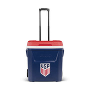 Igloo 60 QT Laguna Rolling Cooler with Cool Riser Technology and THERMECOOL Insulation, Red White and Blue, 35282