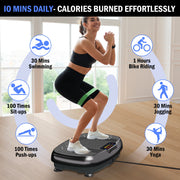 SLIMKEEPER Vibration Plate Exercise Machine with 200W Motor, 100 Speed Levels, LED Touchscreen, Remote Control - Portable