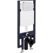 Signature Hardware 484123 concealed in-wall tank carrier for wall mount toilet - matte chrome hardware