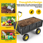 Funcid Garden Cart 660 LBS Capacity Heavy Duty Steel Yard Wagon with Removable