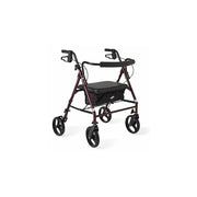Medline MDS86800XWS Heavy Duty Bariatric Mobility Rollator with 8'' Deluxe Wheels, 500 lbs Capacity