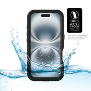 Body Glove 100137201 Tidal Waterproof Phone Case for iPhone 16 - Black/Clear