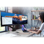 j5create Ergonomic Dual Monitor Mount, Black