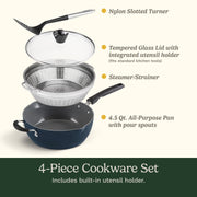 Cuisinart PP4-26NV 4pc Preferred Pan Set, Nouveau Navy