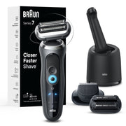Braun Series 7 7185cc Electric Shaver with SmartCare Center, Waterproof, 3 Shave Modes, Beard Stubbler and Trimmer Attachments, Grey