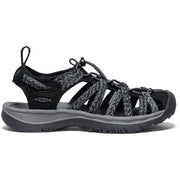 KEEN Whisper Women's Athletic Sandals, Water-Resistant, Black/Steel Grey, Size 7.5, 1028815