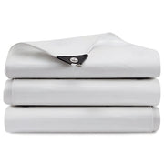 Autoez 20*30ft Heavy Duty 20 Mil Tarp Cover White Poly Tarpaulin Tarpaulin with Grommets and Reinforced Edges - Waterproof