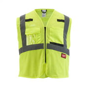 Milwaukee 48-73-5111 Small/Medium Yellow Class 2 Mesh High Visibility Safety Vest with 9-Pockets