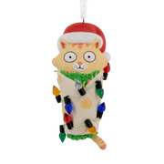 Hallmark Shoebox Cat Burrito Purrito Christmas Ornament, Adorable Cat Design, Compact Size, Durable Construction