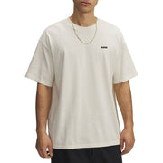 Under Armour Men's Heavyweight Oversized Logo Wash T-Shirt, Stone White, 3XL, Cotton-Polyester Blend, 1389147