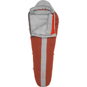 Kelty Cosmic 0F Sleeping Bag, 600-Fill DriDown Insulation, Lightweight Mummy Design, Red Ochre/Smoke, Regular 6' Length, 4 lb