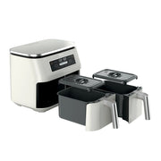 Ninja DZ100WMWH Foodi 4-in-1 Air Fryer with DualZone Technology, XL 8 Qt Capacity, Two Independent 4-Quart Baskets, Dove