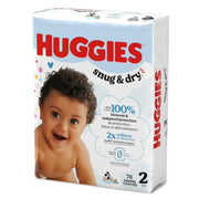 Kimberly Clark Huggies Snug & Dry Baby Diapers Size 2 White 234 Count