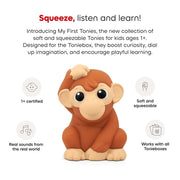 tonies My First Tonies Jungle 3-Pack Set, Soft Squeezable Animal Figures with Stories, Songs, and Realistic Sounds for Toddlers