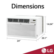LG LT1233HNR 11,000 BTU 500 Sq. ft Through-the-Wall Air Conditioner with 11,200 BTU Supplemental Heat