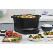 STIRMAX MC107D-1GP 7.5 Quart Digital Multi-Cooker with Automatic Paddle to Stir and Shred, Black