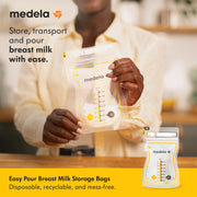 Medela 101046324 Easy Pour Disposable Breast Milk Storage Bags, 7oz/210ml, 200ct