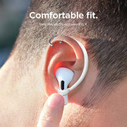 Elago AirPods Pro Ear Hooks, Compatible with AirPods 1 2 3 4 and AirPods Pro 1 2 3, White, Ergonomic Anti-Slip Design