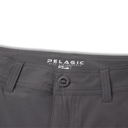 Pelagic Mako Men's Hybrid Fishing Shorts, Quick Dry Recycled 4-Way Stretch, Water and Stain Repellent, Graphite, 18 in Outseam