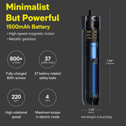 HOTO 3.6V Electric Screwdriver Tool Kit, Rechargeable, Magnetic Case Lid, 3 Torque Settings, 1500mAh Battery