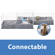 Kaytee Open Living Small Animal Habitat with Durable Wire Frame, Waterproof Liner, White, 48 in L x 24 in W x 19 in H, 100542764