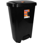 Hefty 13-Gallon Step-On Trash Can, Black Rugged And Durable (1)