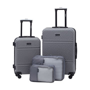 Travelers Club Luggage 4PC Hardside Spinner Luggage Set with 25