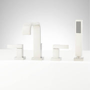 Pendleton 4-Hole Roman Tub Filler and Hand Shower - Brushed Nickel
