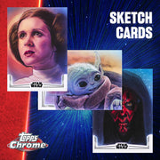 Topps 2025 Chrome Star Wars Value Box, 40 Trading Cards with Autograph Inserts, Chrome Parallels