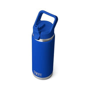 YETI Rambler 26 oz Water Bottle, Vacuum Insulated Stainless Steel, Royal Blue, Color-Matching Straw Cap, 21071507314